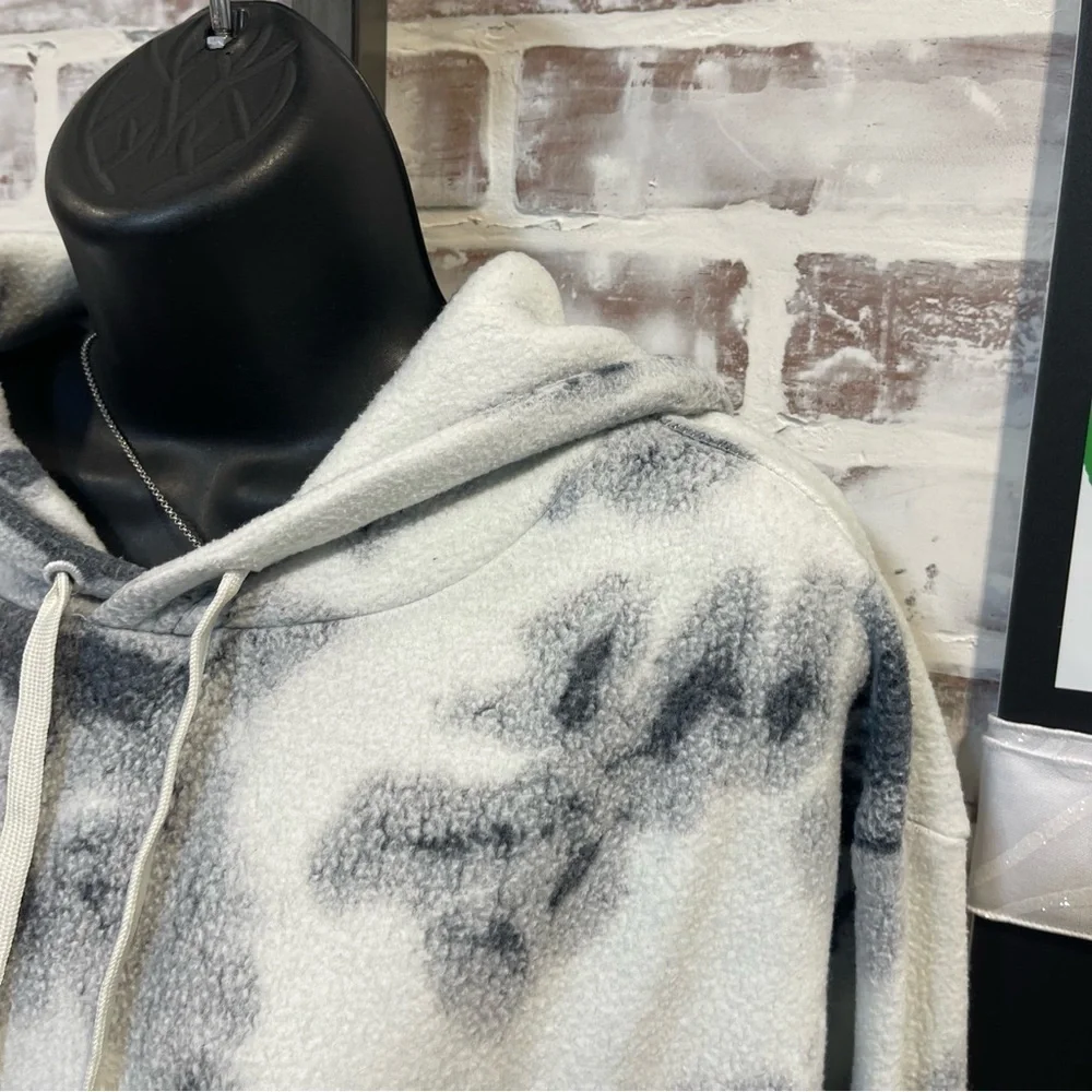 FEAT Gray Tie-Dye Hoodie Sweatshirt XL